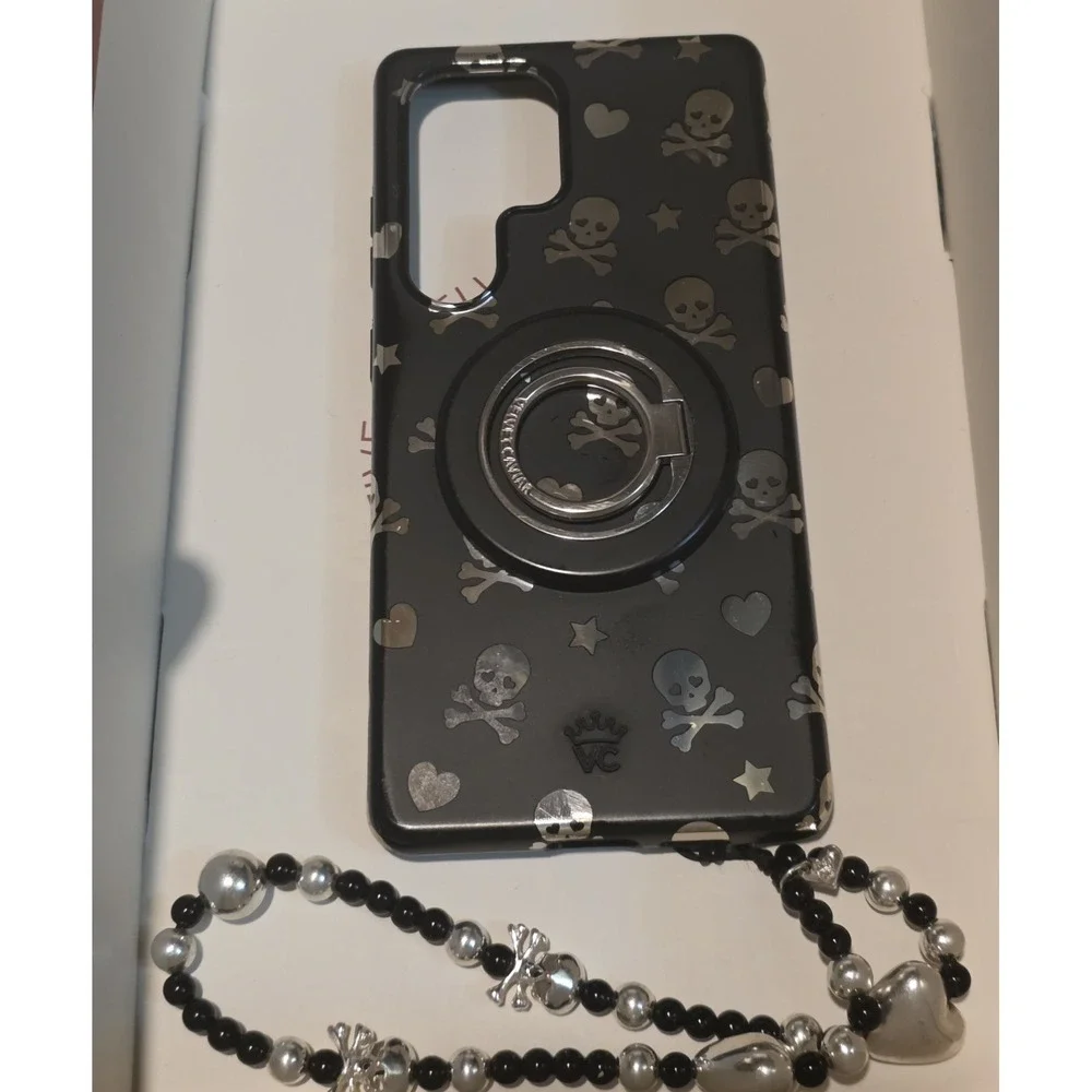 Chrome Skulls Samsung Galaxy S25 Ultra Mag Case Ring Strap Velvet Caviar USED